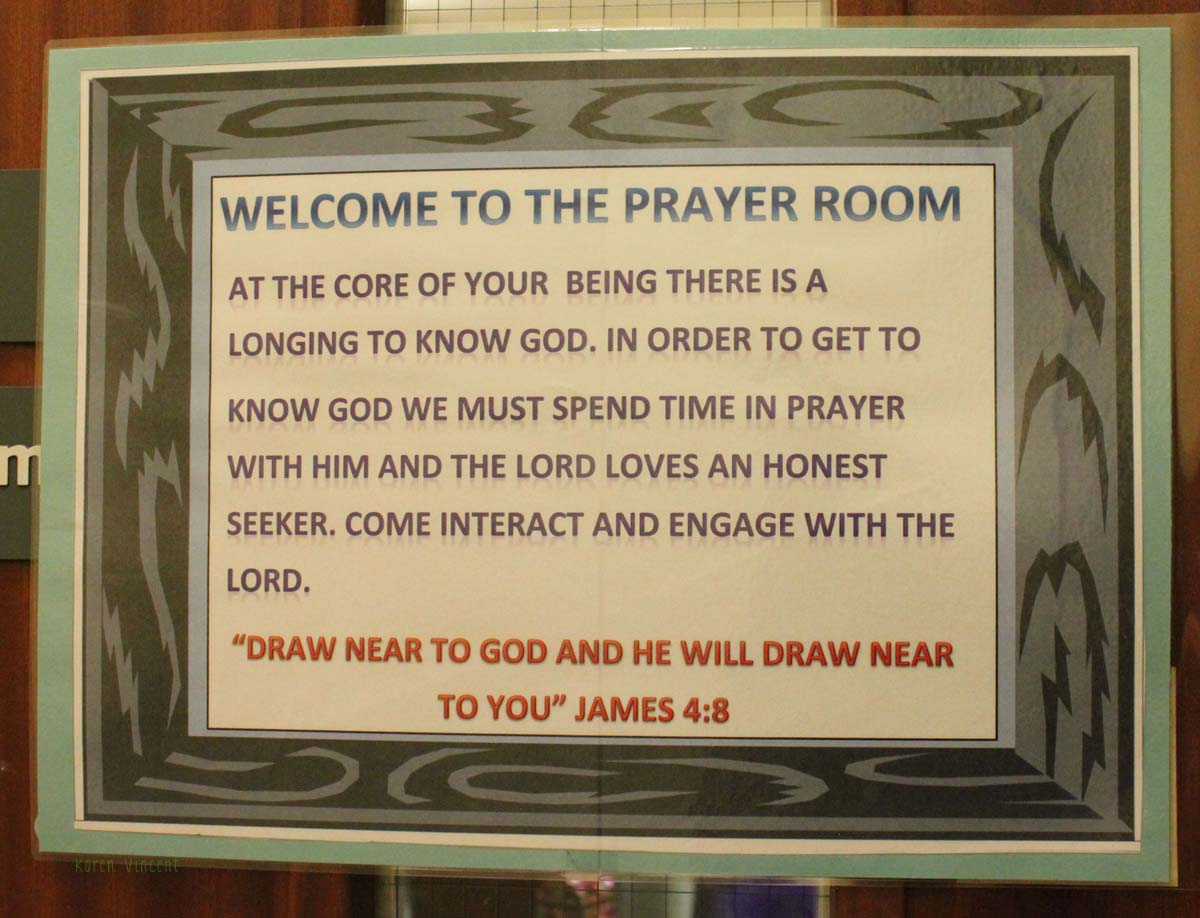 prayer room sign